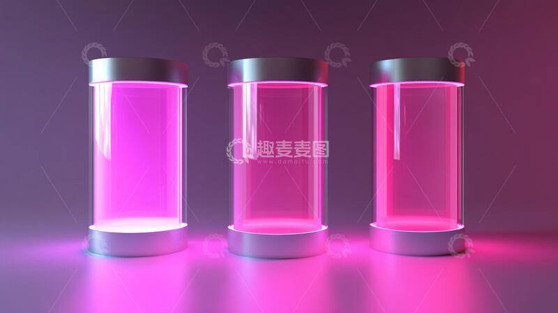 高清大图下载【趣麦麦图】粉色圆柱体展示台17