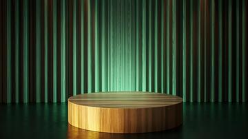 圆形接待台圆形背景讲台