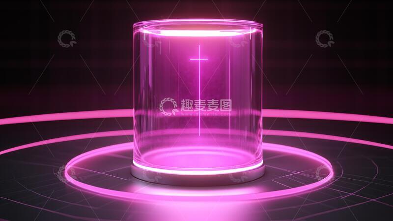 高清大图下载【趣麦麦图】粉色圆柱体展示台13