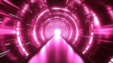 幻想隧道科技幻想灯光