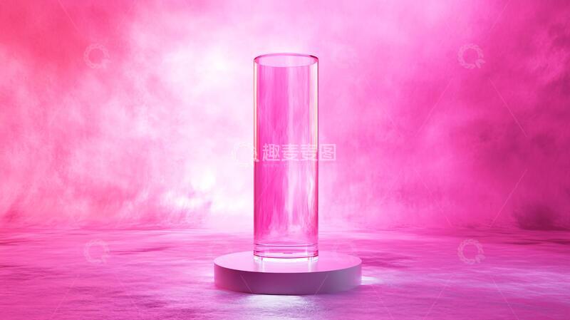 高清大图下载【趣麦麦图】粉色圆柱体展示台14