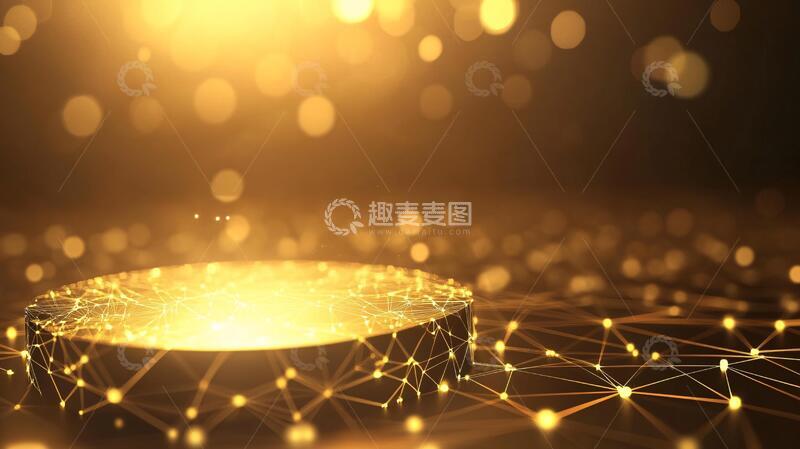 高清大图下载【趣麦麦图】金色科技科技背景金色