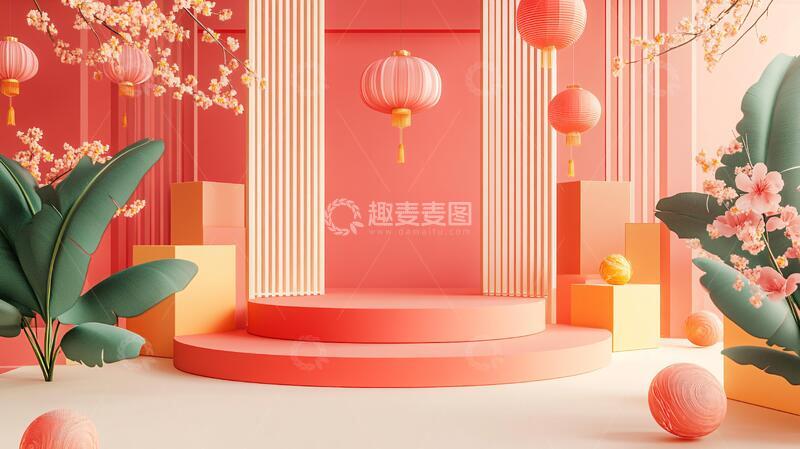 高清大图下载【趣麦麦图】元宵节拍框堆头小景12