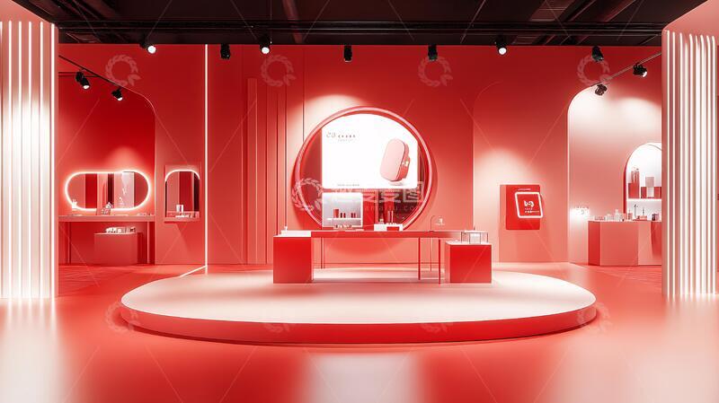 高清大图下载【趣麦麦图】珠宝店展位设计展台创意