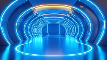 霓虹走廊走廊科技科幻