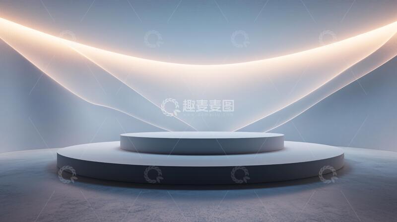 高清大图下载【趣麦麦图】简约秀场舞台平台圆形