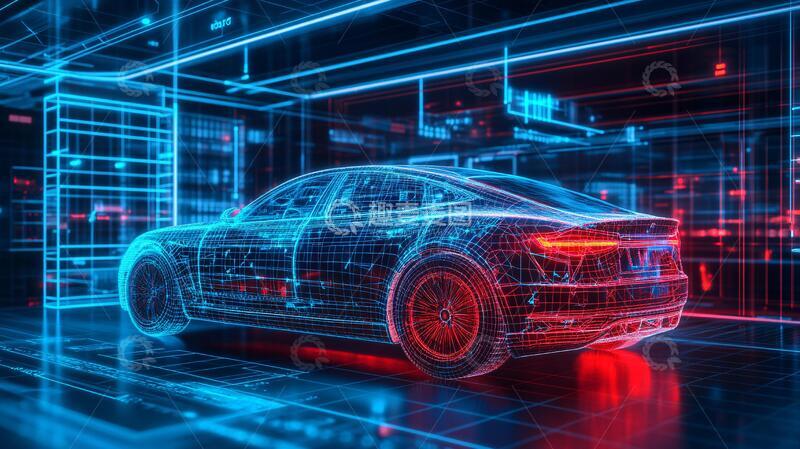 高清大图下载【趣麦麦图】汽车科技背景12