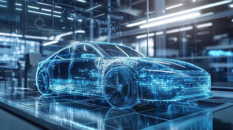 高清大图下载【趣麦麦图】汽车数字化科技行业网联