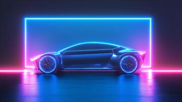 汽车霓虹灯科技视觉线条