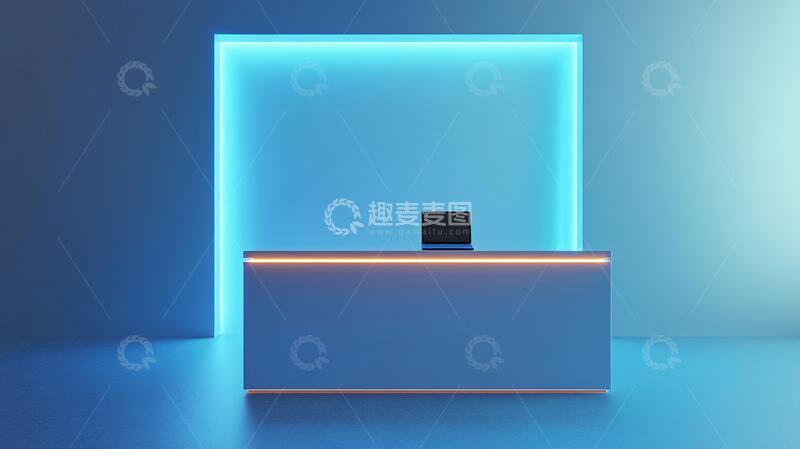 高清大图下载【趣麦麦图】蓝色前台前台蓝色模型