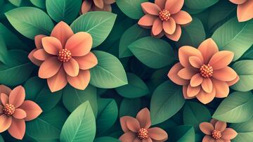 立体花壁纸立体花卉壁纸