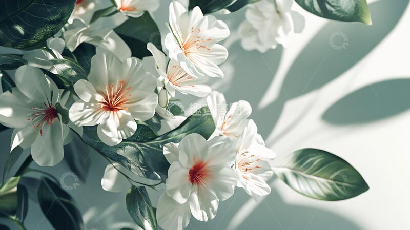 高清大图下载【趣麦麦图】写实喷绘茉莉花7