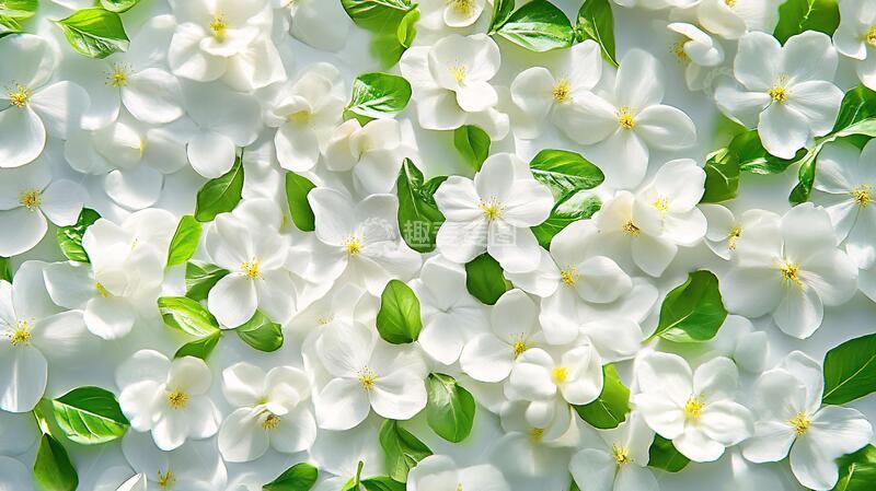 高清大图下载【趣麦麦图】写实喷绘茉莉花6
