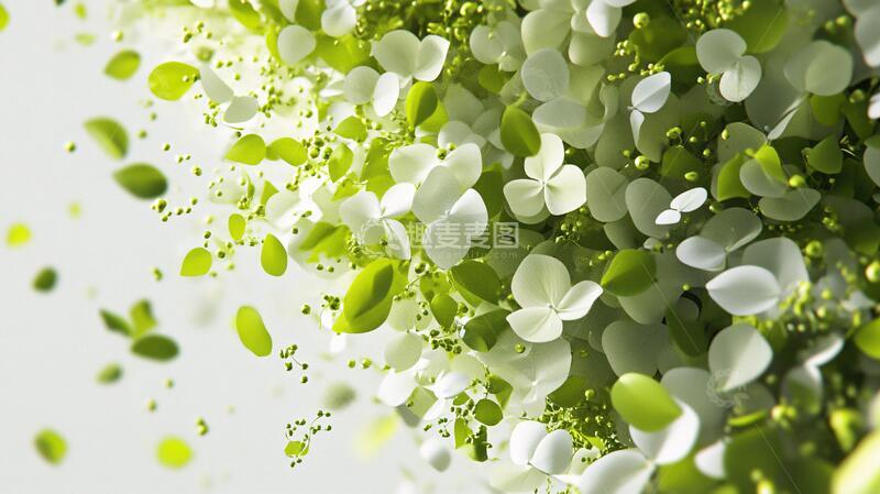 高清大图下载【趣麦麦图】立体花藤背景