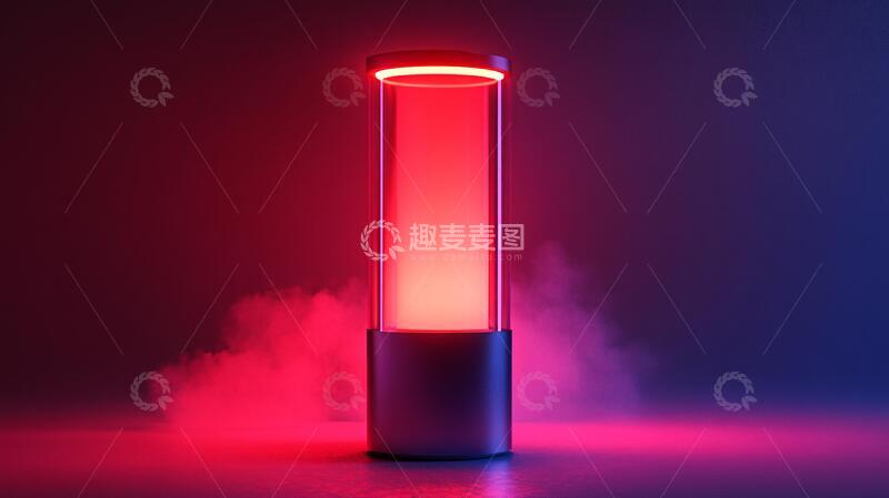 高清大图下载【趣麦麦图】变色加湿器光柱变色台灯