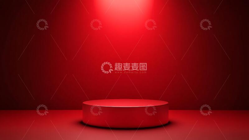 高清大图下载【趣麦麦图】深红色底座底座圆形讲台