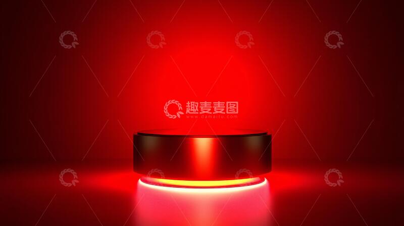 高清大图下载【趣麦麦图】深红色底座底座平台舞台