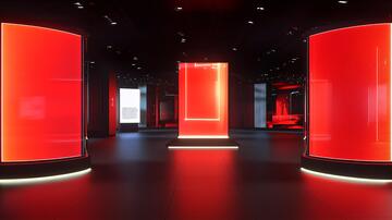 黑红展厅展厅红色展馆