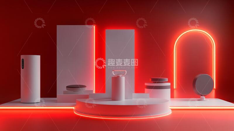 高清大图下载【趣麦麦图】简约秀场圆形产品静物