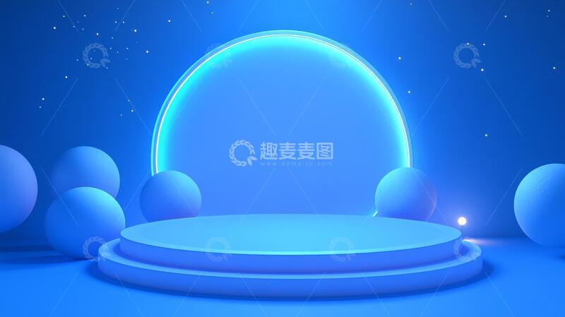 高清大图下载【趣麦麦图】蓝色创意场景