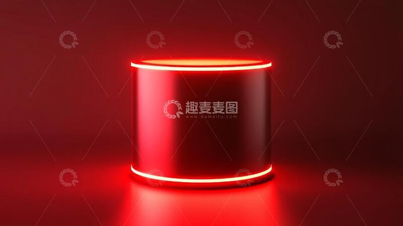 高清大图下载【趣麦麦图】霓虹灯展台底座柜台粉色