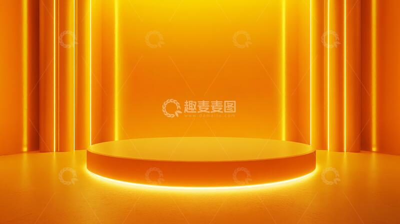 高清大图下载【趣麦麦图】橙色舞台舞台橙色背景