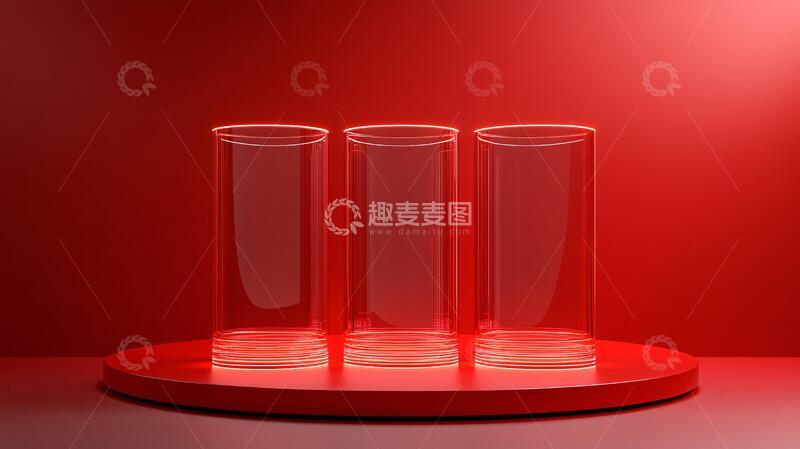 高清大图下载【趣麦麦图】实验素材红色模型素材