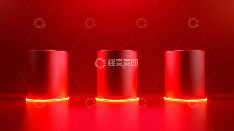 高清大图下载【趣麦麦图】发光展台底座立体场景