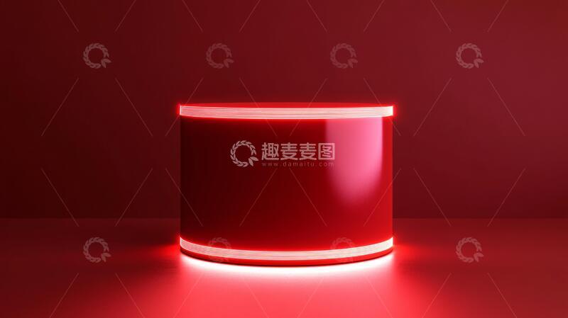 高清大图下载【趣麦麦图】深红色底座底座圆形产品