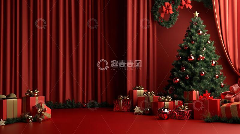 圣诞舞台背景3