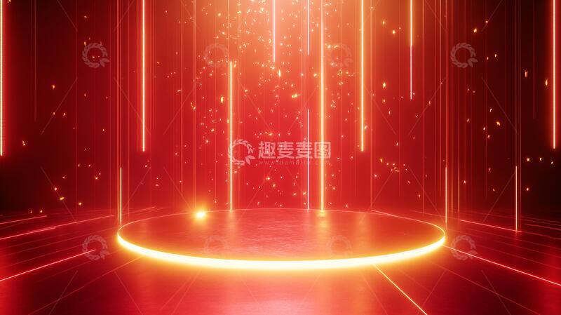 高清大图下载【趣麦麦图】线体梦幻舞台酒红动感