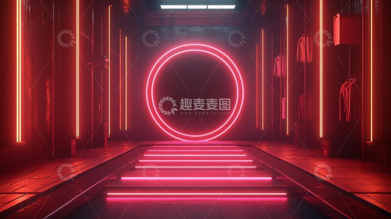 高清大图下载【趣麦麦图】科幻门头科幻走廊朋克