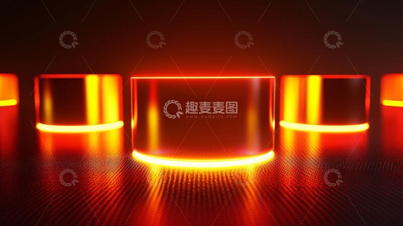 高清大图下载【趣麦麦图】发光展台素材光影平台