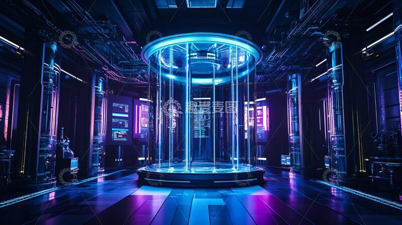 高清大图下载【趣麦麦图】原创科技舞台1