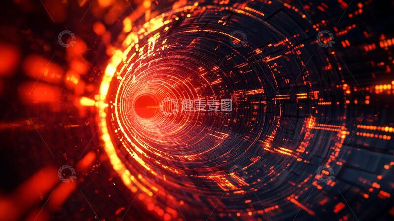 高清大图下载【趣麦麦图】科技漩涡隧道21