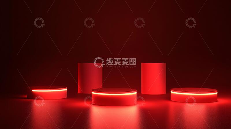 高清大图下载【趣麦麦图】光影平台粉色平台讲台