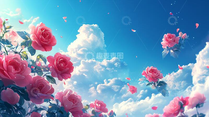 高清大图下载【趣麦麦图】春日绚丽炫丽温柔玫瑰20