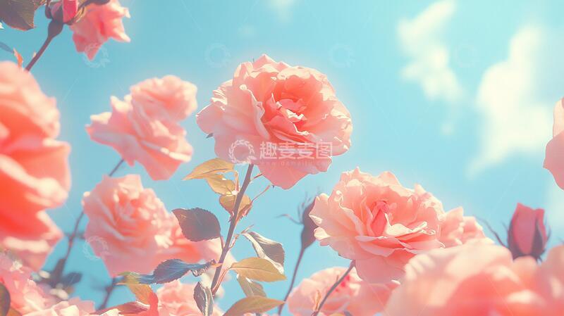 高清大图下载【趣麦麦图】春日绚丽炫丽温柔玫瑰17
