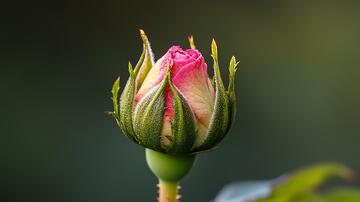 月季花花苞特写