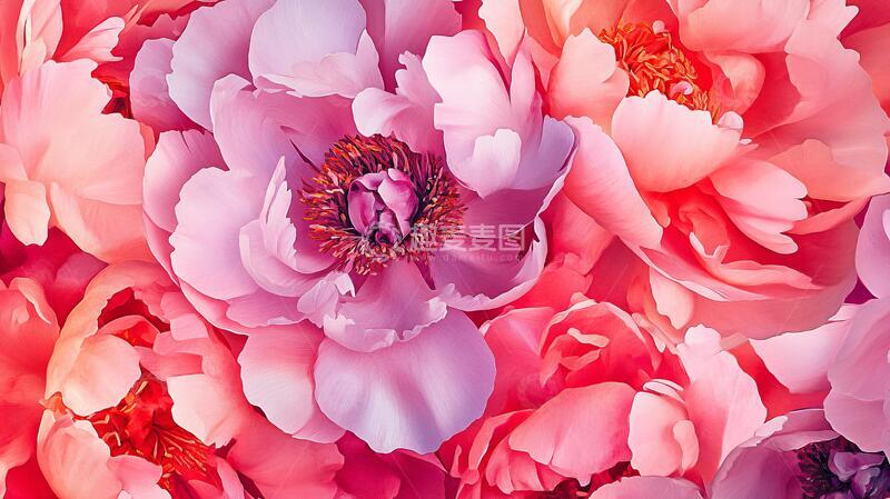 高清大图下载【趣麦麦图】立体花卉牡丹4