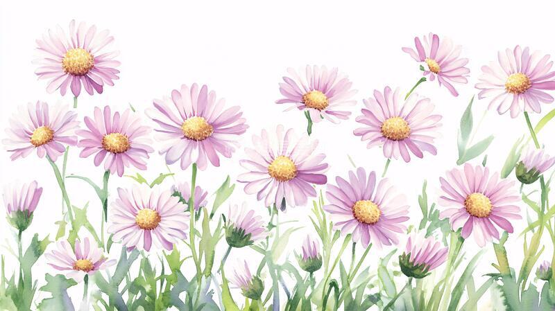 高清大图下载【趣麦麦图】雏菊板绘插画10