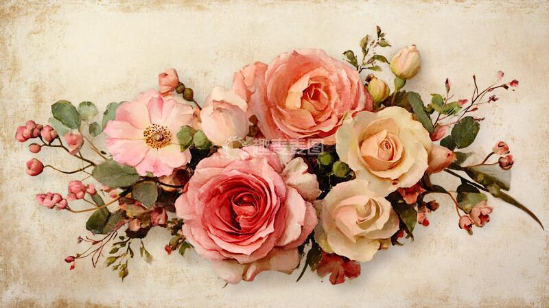 高清大图下载【趣麦麦图】手绘玫瑰壁纸14