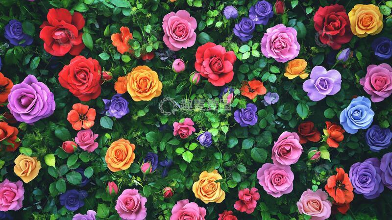 高清大图下载【趣麦麦图】高清玫瑰花墙3
