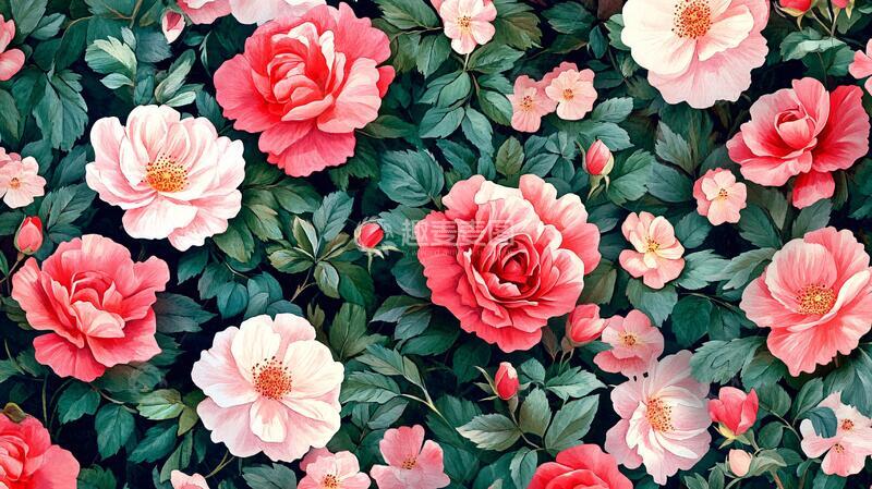 高清大图下载【趣麦麦图】立体花卉牡丹3