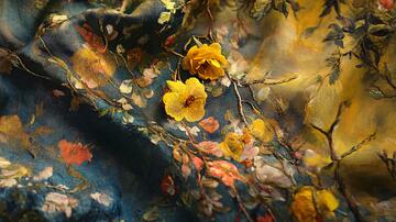 渲染晕染花布蜡染印刷