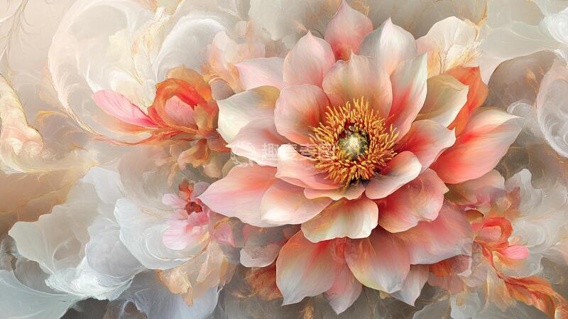 高清大图下载【趣麦麦图】-抽象花朵绚丽炫彩背景3