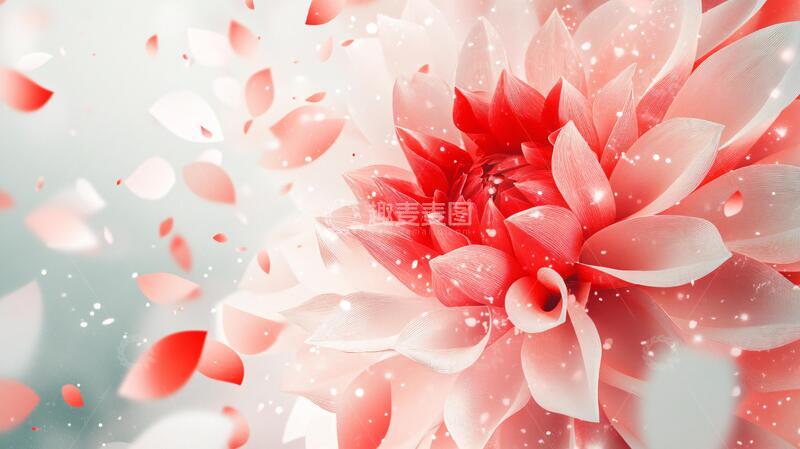 高清大图下载【趣麦麦图】梦幻花朵唯美绽放背景1