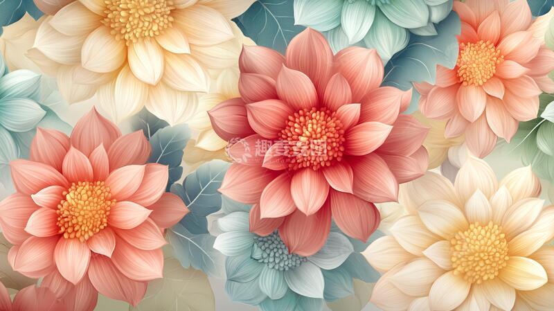 高清大图下载【趣麦麦图】彩色花朵壁纸4