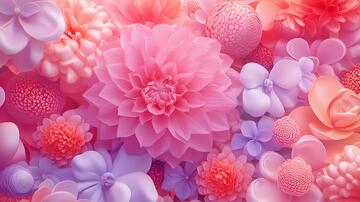 立体花壁纸立体花卉花朵3