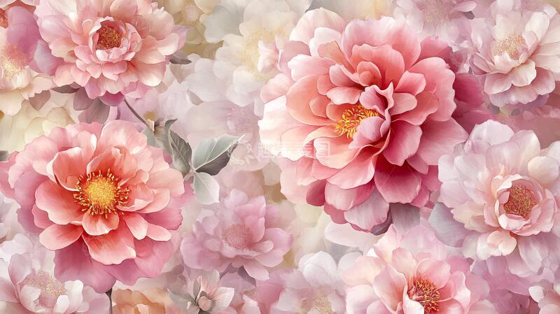 高清大图下载【趣麦麦图】立体花卉牡丹2